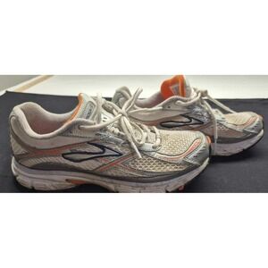 Brookes Switch 3 women's white sneakers orange/navy/gray trim athletic sz. 8.5